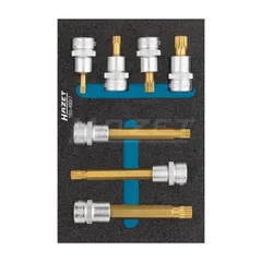Hazet Sett med skrutrekkerpiper 3/8 tomme (1 mm) firkantdrev | 7 deler