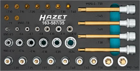 Hazet Sett med skrutrekkerpiper TORX® | utv. TORX®, innv. TORX®