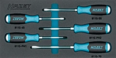 Hazet Skrutrekkersett 163-264/5N 5 deler med slagkappe | ,8 x 4,5 – 1,2 x 7