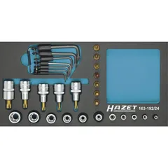 Hazet Pipesett 163-192/24 24 deler TORX® | utv. TORX®, innv. TORX®