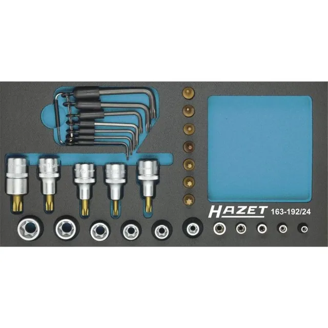 Hazet Pipesett 163-192/24 24 deler TORX® | utv. TORX®, innv. TORX® 