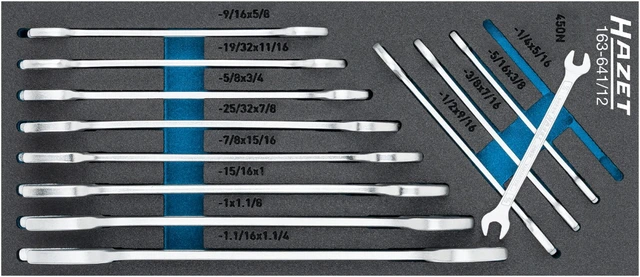 Hazet Nøkkelsett 163-641/12 6-kant 12 deler | 1 / 4 " – 1. 1 / 4 " 