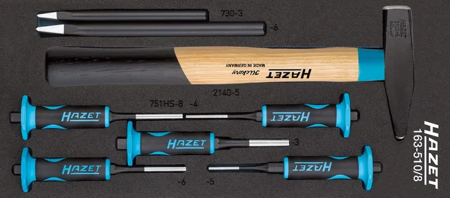 Hazet Dorsett 163-510/8 8 deler Verktøymodul "Safety-Insert-System" 