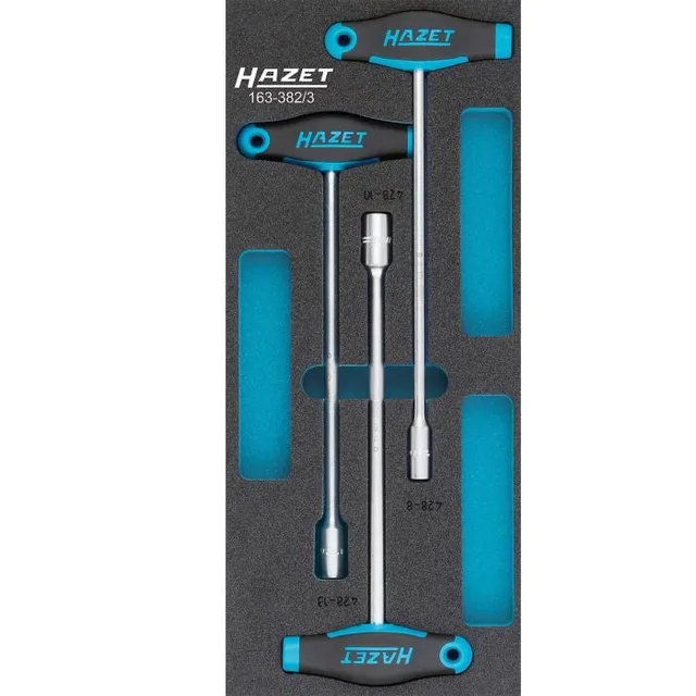 Hazet Pipesett 163-382/3 6-kant med T-håndtak | 3 deler | 1 | 13 