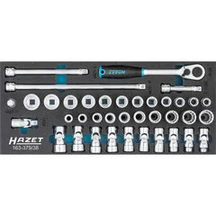 Hazet Pipesett 163-379/38 38 deler 3/8 tomme (1 mm) firkantdrev | 1 – 22