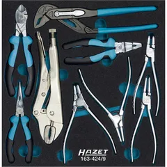 Hazet Tangsett 163-424/9 6-kant 1/4 tomme firkantdrev | 9 deler