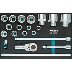 Hazet Pipesett 163-406/20 6-kant 3/4 tomme (2 mm) firkantdrev | 2 deler