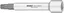 Hazet Motholder 4910-XZN10 NV M10 for stempelstang | 1/2 tomme firkantdrev
