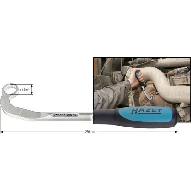 Hazet Turbolader-nøkkel 2849-15 NV 15 mm Ytterprofil 12-kant 