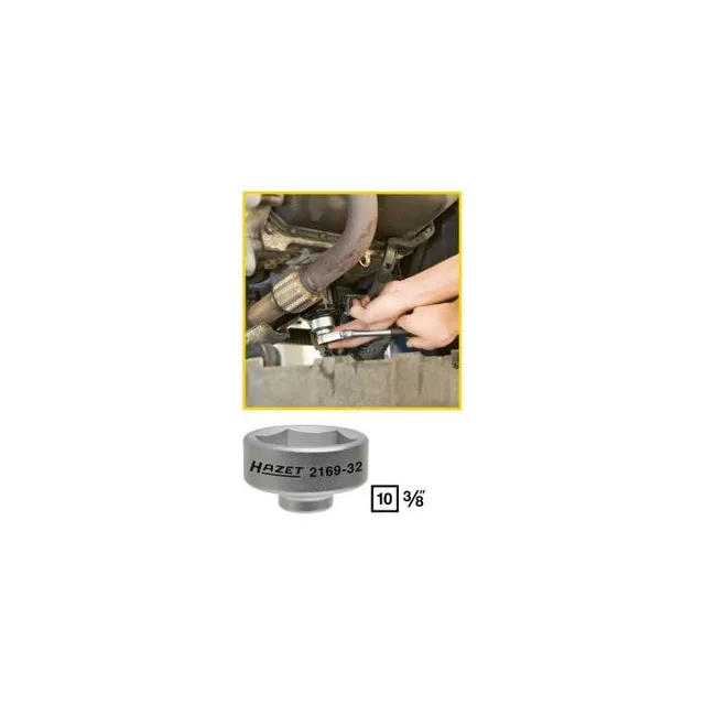Hazet Oljefilterpipe 2169-32 6-kant 3/8 tomme (1 mm) firkantdrev | NV 32 mm 
