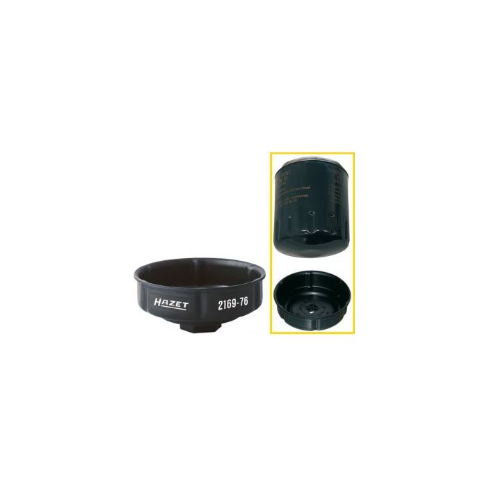 Hazet Oljefilterpipe 2169-76 NV 76 mm 1/2 tomme firkantdrev | Rilleprofil