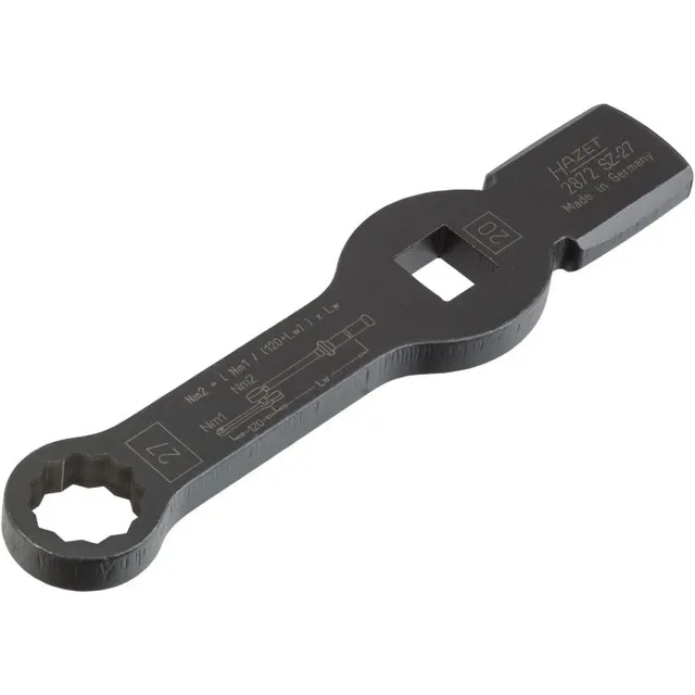 Hazet Slag-ringnøkkel 2872SZ-27 NV 27 mm med 2 slagflater | Ytterprofil 12-kant 