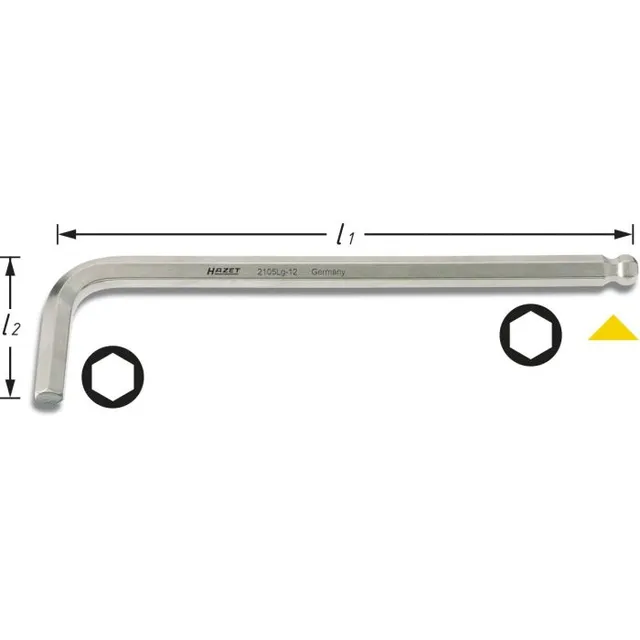 Hazet Vinkelskrutrekker 2105LG-015 Unbrakoprofil | NV 1,5 mm 