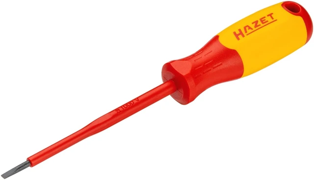 Hazet Elektriker-skrutrekker 811KV-30 isolert | Slisseprofil | NV ,5 x 3 mm 