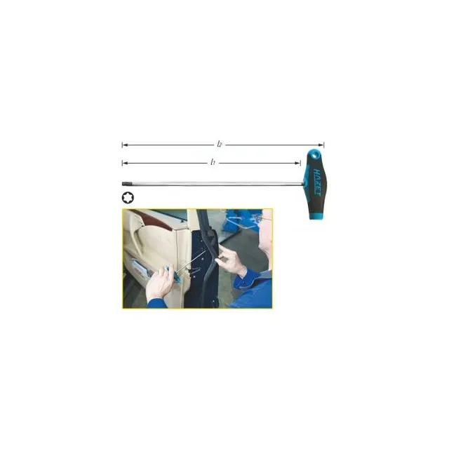 Hazet Skrutrekker 828LG-T30 innv. TORX® med T-håndtak | NV T3 