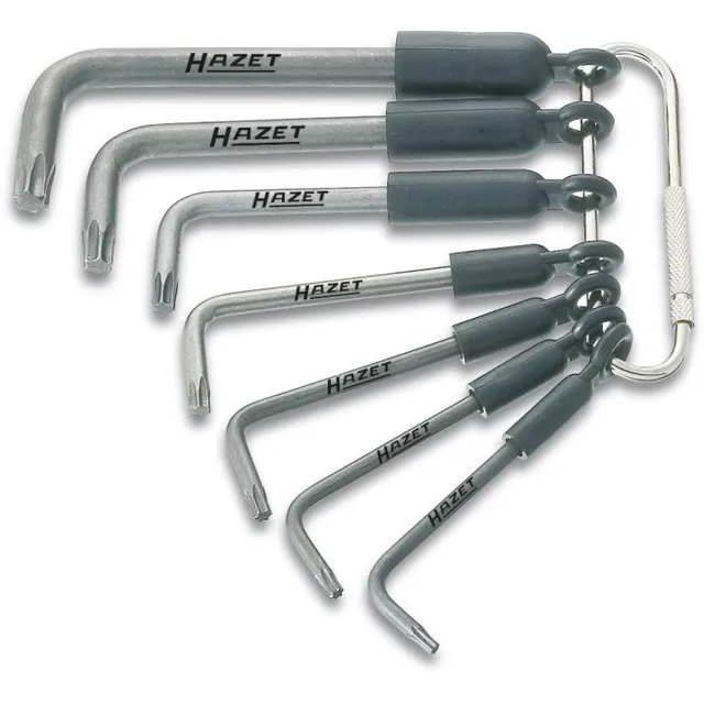 Hazet Vinkelskrutrekkersett 2115-T/7R T8 innv. TORX® | 7 deler | T1 | T15 | T2 