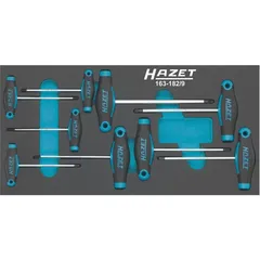 Hazet Skrutrekkersett 163-182/9 9 deler med T-håndtak | innv. TORX® | T6 | T7