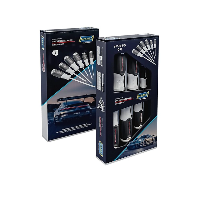 Hazet Skrutrekkersett 811/6-PD 6 deler PH-profil PH, Slisseprofil | PH1 – PH2 