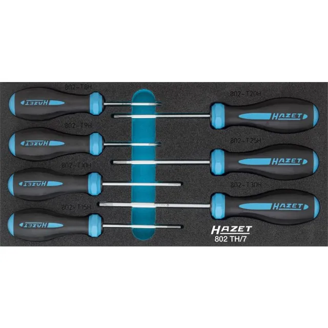 Hazet Skrutrekkersett HEXAnamic® 802TH/7 Sabotasjemotstandig TORX®-profil 