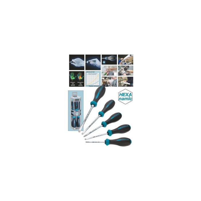 Hazet Skrutrekkersett HEXAnamic® 802/5 Slisseprofil, PH-profil PH | 5 deler