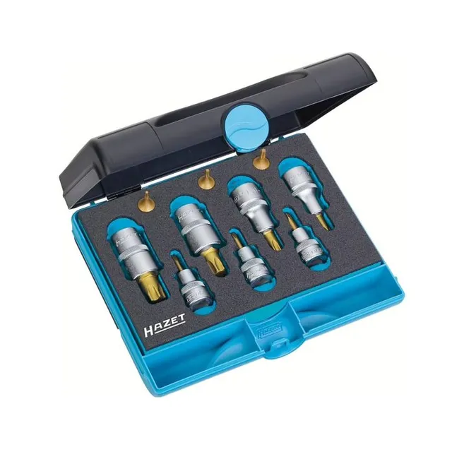 Hazet Verktøysett 1557/10 innv. TORX® 1/4 tomme firkantdrev, 3/8 tomme (1 mm) 