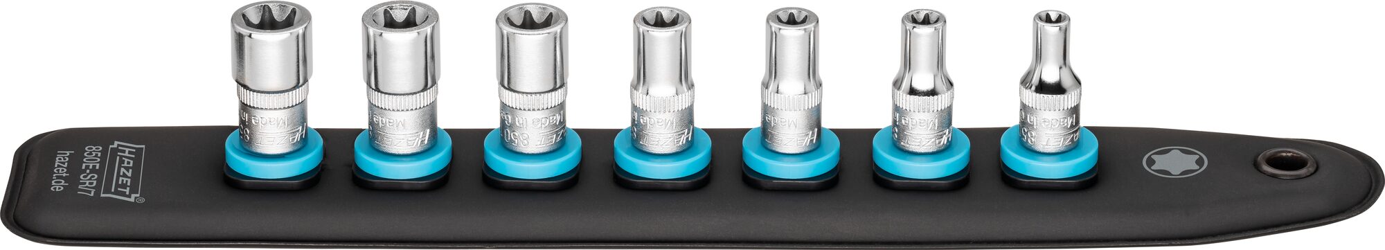 Hazet SmartRail med 7 spor 850E-SR/7 E5 1/4 tomme firkantdrev | utv. TORX® | E6