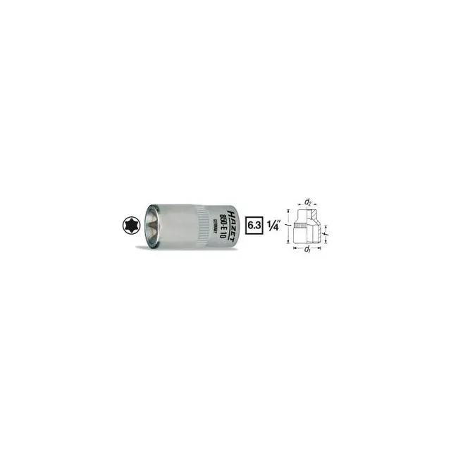 Hazet Pipe 850-E8 1/4 tomme firkantdrev utv. TORX® | NV E8 