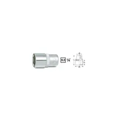 Hazet Pipe 850A-9/32 6-kant 1/4 tomme firkantdrev | NV 9/32"