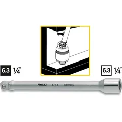 Hazet Forlenger 871-4 Lengde 101,5 mm svingbar | 1/4 tomme firkantdrev