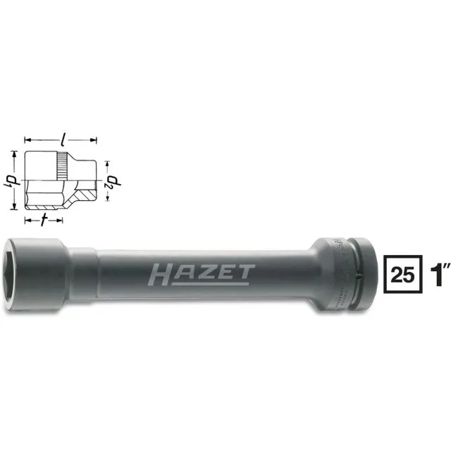 Hazet Slagpipe 1104S-32 6-kant 1 tomme (25 mm) firkantdrev | NV 32 mm 
