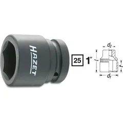 Hazet Slagpipe 1100S-24 6-kant 1 tomme (25 mm) firkantdrev | NV 24 mm