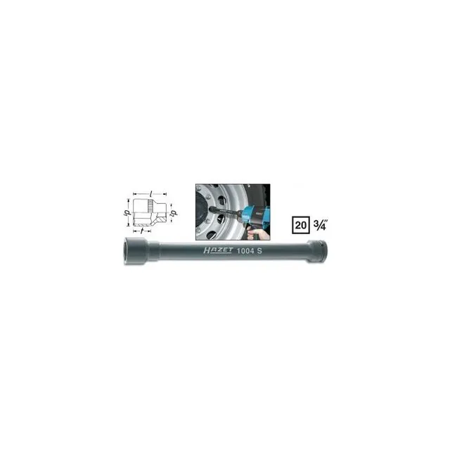 Hazet Slagpipe 1004S-32 6-kant 3/4 tomme (2 mm) firkantdrev | NV 32 mm 