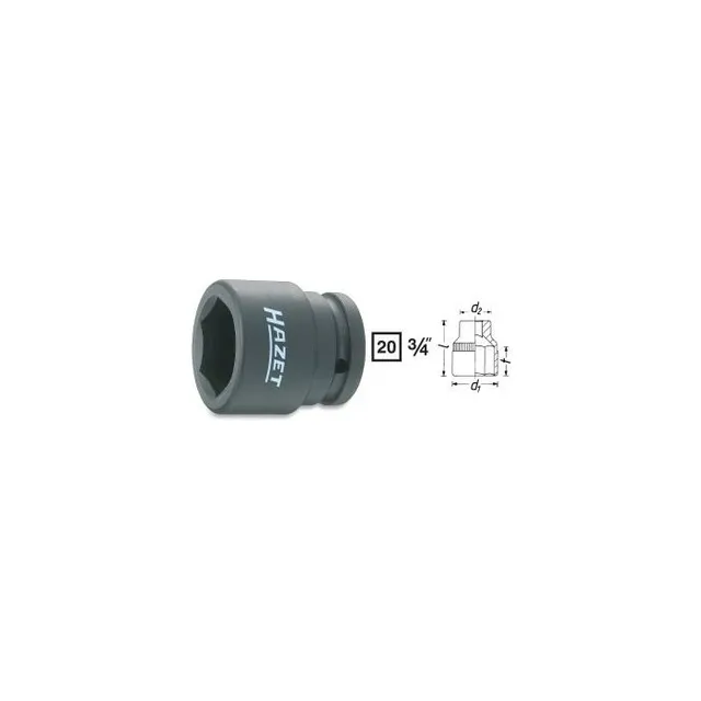 Hazet Slagpipe 1000S-36 6-kant 3/4 tomme (2 mm) firkantdrev | NV 36 mm 