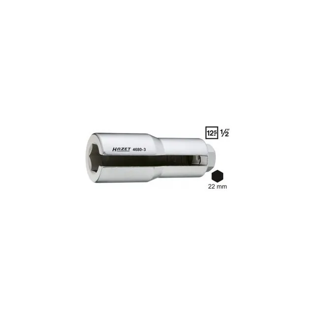 Hazet Lambdasondeinnsats 4680-3 6-kant 1/2 tomme firkantdrev | NV 22 mm 