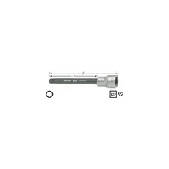 Hazet Topplokk-skrutrekkerpipe 2751 1/2 tomme firkantdrev | NV M1