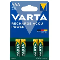 VARTA Oppladbart AAA 4pk