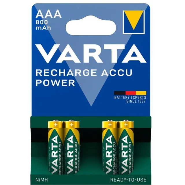 VARTA Oppladbart AAA 4pk 
