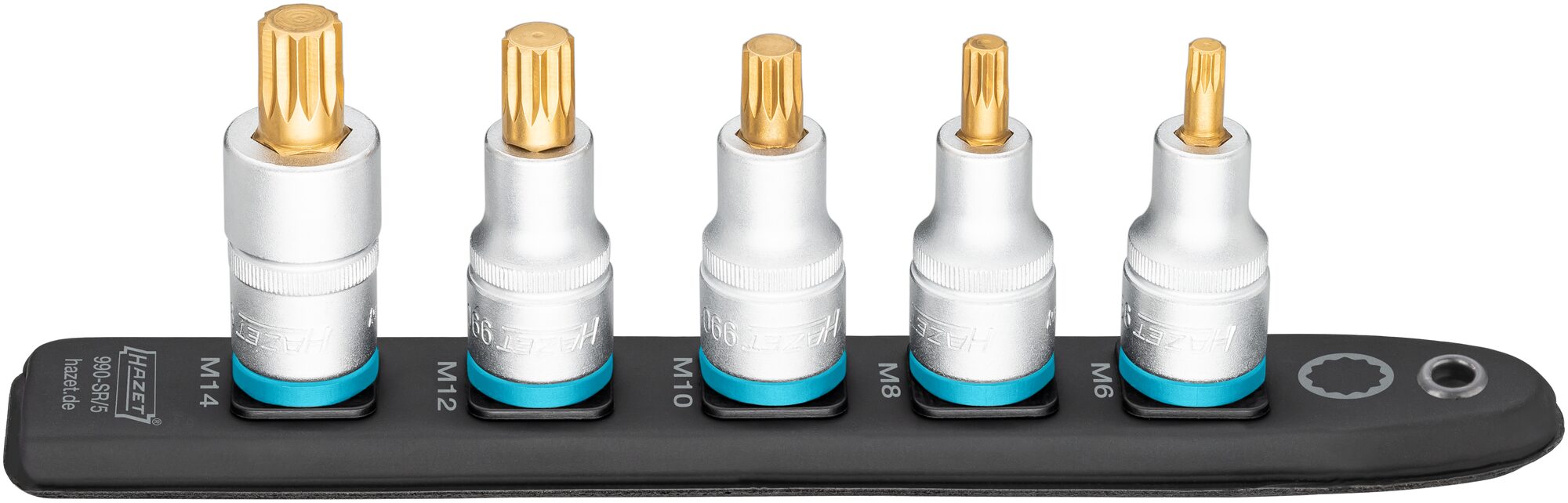 Hazet SmartRail 990-SR/5 5 deler fleksibel stikklist i plast | M6 | M8
