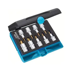 Hazet Sett med skrutrekkerpiper 992/9 1/2 tomme firkantdrev | innv. TORX®