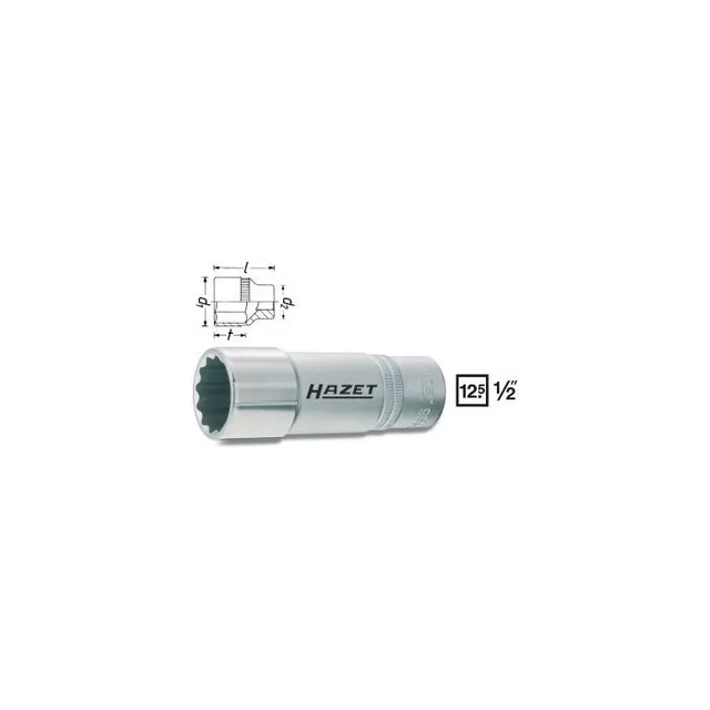 Hazet Pipe 900TZ-30 NV 30 mm 1/2 tomme firkantdrev 