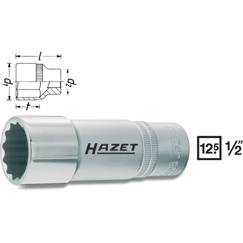 Hazet Pipe 900TZ-21 NV 21 mm 1/2 tomme firkantdrev