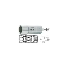 Hazet Tennplugg-pipe 900KF 6-kant 1/2 tomme firkantdrev | NV 2,8 mm