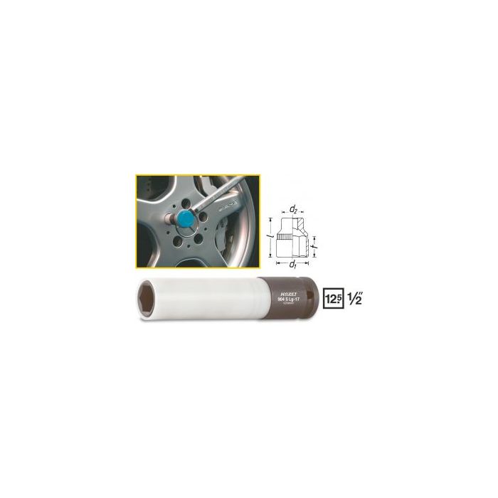 Hazet Slagpipe 904SLG-17 6-kant ekstra lang | 1/2 tomme firkantdrev