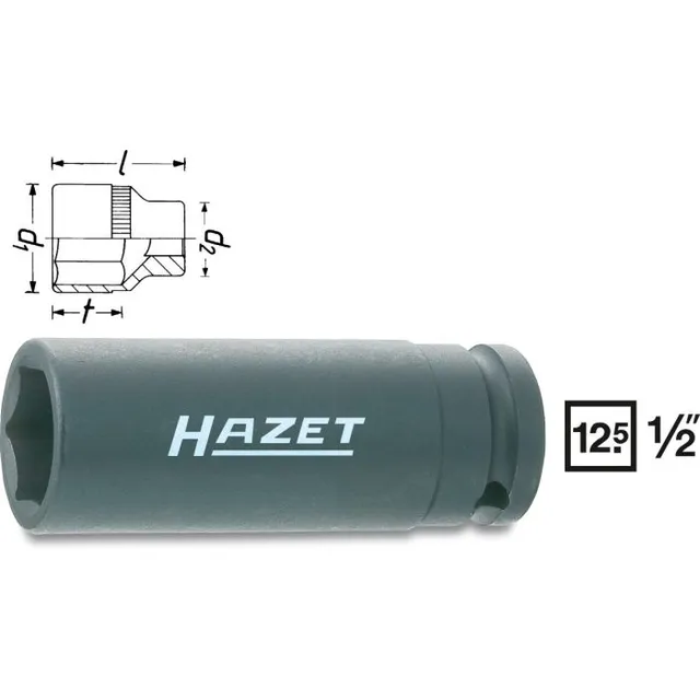 Hazet Slagpipe 900SLG-19 6-kant 1/2 tomme firkantdrev | NV 19 mm 