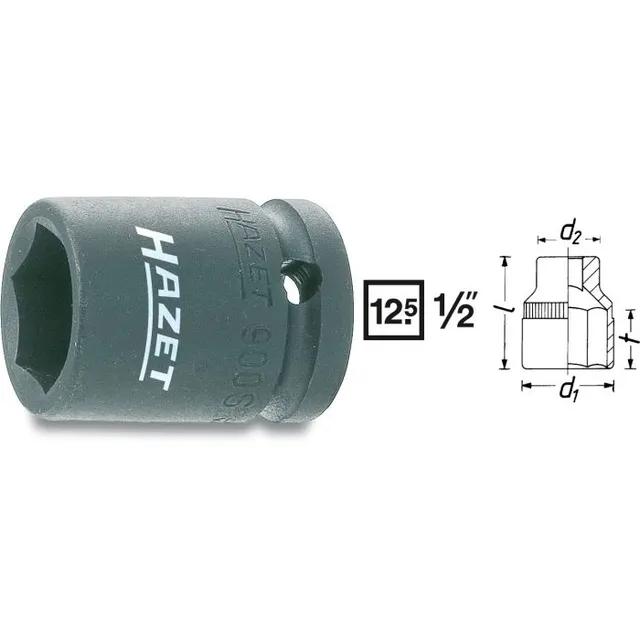 Hazet Slagpipe 900S-13 6-kant 1/2 tomme firkantdrev | NV 13 mm 