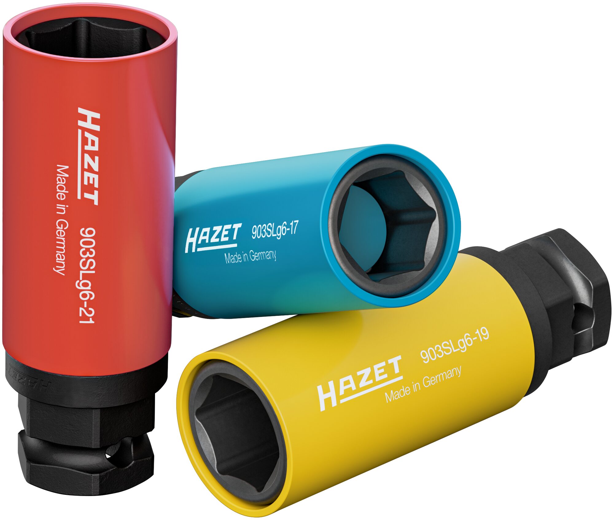 Hazet Slagpipesett 903SLG6/3 6-kant 1/2 tomme firkantdrev, 24 mm utvendig