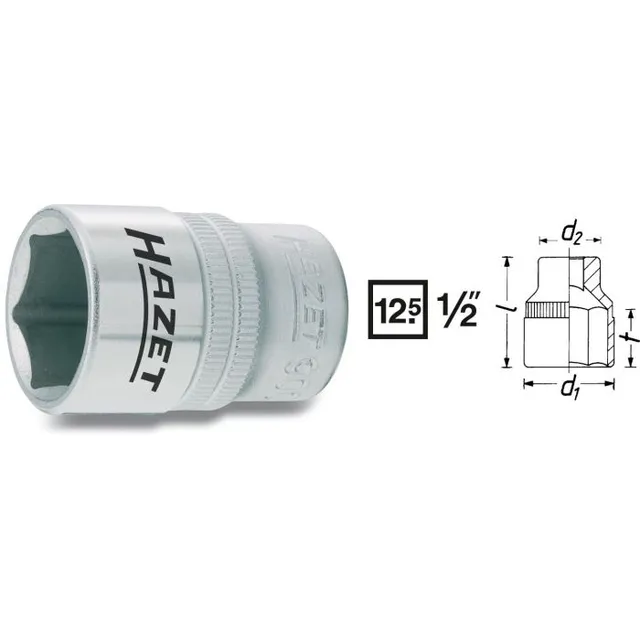 Hazet Pipe 900-22 1/2 tomme firkantdrev 6-kant | NV 22 mm 