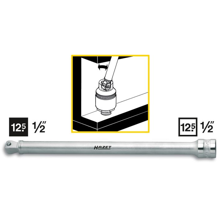 Hazet Forlenger 919-10 Lengde 248 mm svingbar | 1/2 tomme firkantdrev