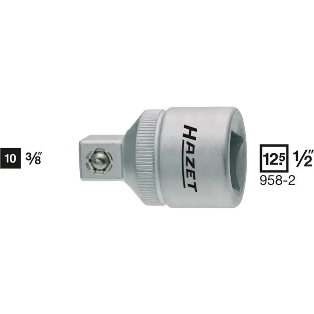 Hazet Reduksjonsstykke 958-2 1/2 tomme firkantdrev | Lengde 36 mm 