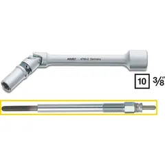 Hazet Glødepluggnøkkel 4760-2 6-kant 3/8 tomme (1 mm) firkantdrev | NV 8 mm